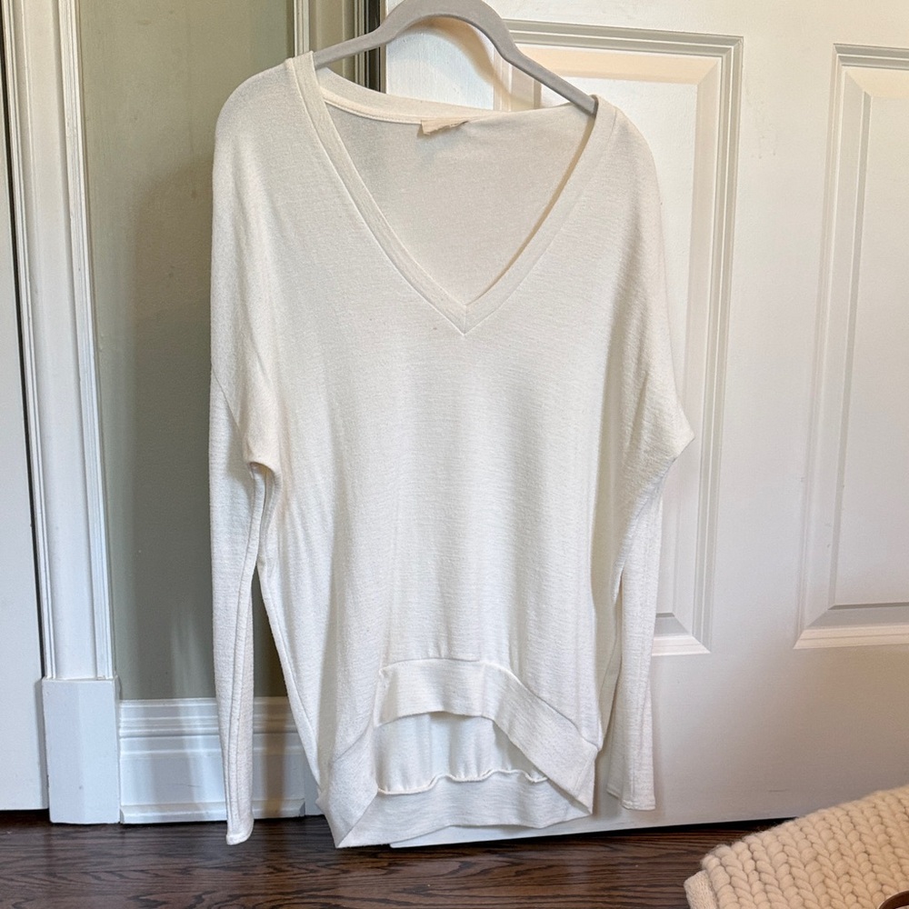 Wilfred Free White V-Neck Sweater